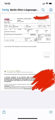 Je zwei Nachtzugtickets Wien-Berlin (3.11.22) und zurück (5.11.22) - Bild 1 von 2