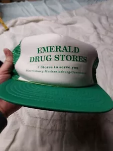 Vintaged Emerald Drug Store Foam Front Truckers Hat. - Picture 1 of 4