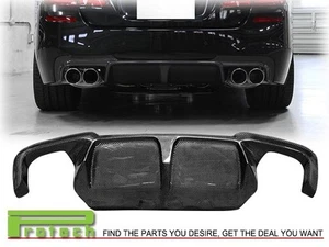 3D Style Carbon Fiber Rear Bumper Lip Diffuser For 12-16 BMW F10 M5 Only - Picture 1 of 3