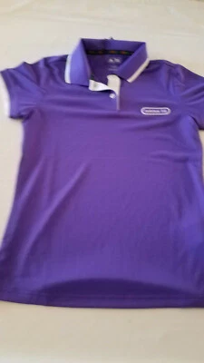 Adidas Junior Girls Performance Short Sleeve Polo Shirt Large PURPLE TENNIS  - Image 1 of 4