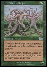 Magic the Gathering MTG Treefolk Seedlings (278) Urza's Saga   NM
