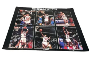 Vintage Chicago Bulls NBA Michael Jordan Scottie Pippen John 20”x26” Poster USA - Picture 1 of 6