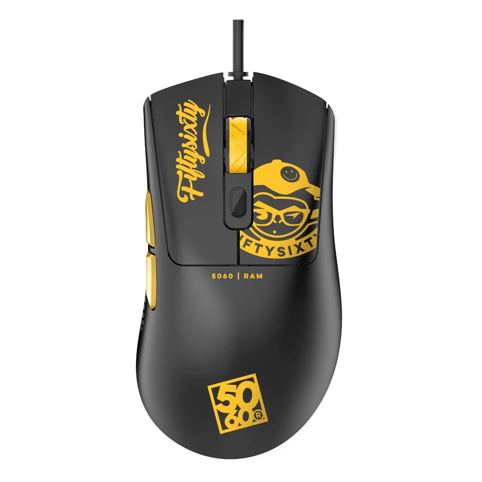 FiftySixty RAM Ultra Light PC Gaming Mouse in BLACK - Image 1 of 4