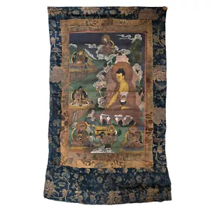 Ein Antikes Thangka. Gemälde auf Seide. Buddha Amitabha, Tibet 18./ 19. Jh. - Bild 1 von 11