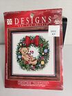 Designs For The Needle Counted Cross Stitch Kit Christmas Wreath Theodore Bear