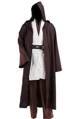 CosplaySky Adult Outfit for Jedi Costume Halloween Robe Tunic Hooded Uniform - Image 1 of 4