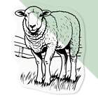 Sheep Grazing In A Pasture Clear Decal Stickers Dc044959