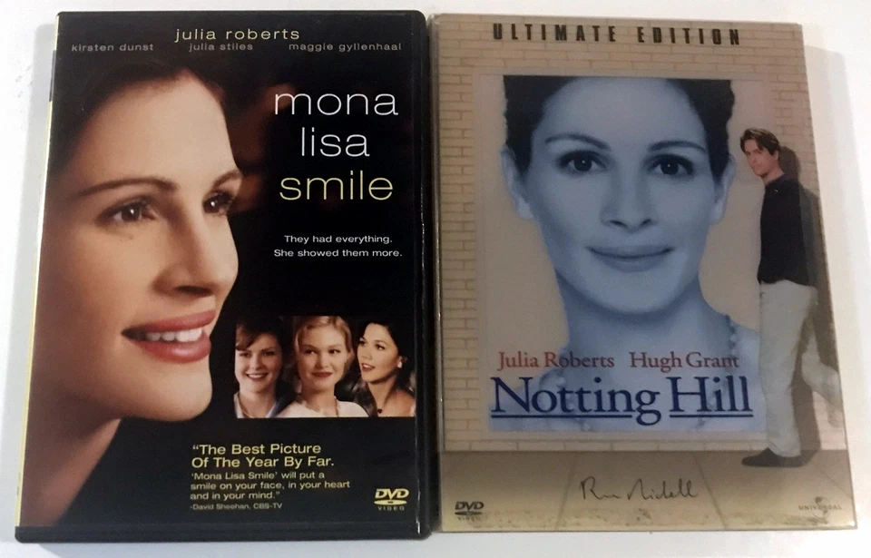 2 Julia Roberts Movies DVDS:  NOTTING HILL & MONA LISA SMILE - Excellent Condit - Image 1 of 1