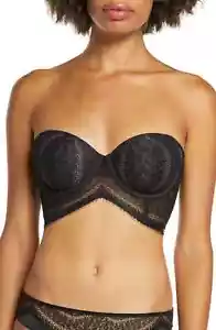 Women's Calvin Klein Strapless Underwire Bra, Size 34A - Black - Picture 1 of 2