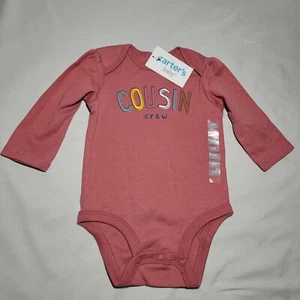 Carter's Cousin Crew Bodysuit Size 3 Months Pink - Picture 1 of 7