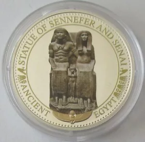 Salomonen 2 Dollars 2016 Ancient Egypt Statue von Sennefer & Senai Silber - Bild 1 von 2