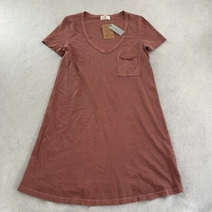 ANTHROPOLOGIE T.LA WOMEN'S DUSTY PINK SHORT SLEEVE DRESLA TEE DRESS Sz XS - Picture 1 of 7