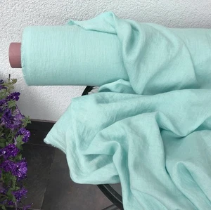 Robin’s Egg Blue Linen Fabric by the Yard – Dresses, Curtains & Home Décor - Picture 1 of 59