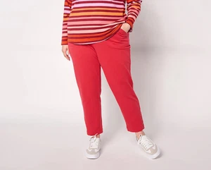 Sport Savvy Petite Brushed French Terry Pull-On Red 5XP - Picture 1 of 5