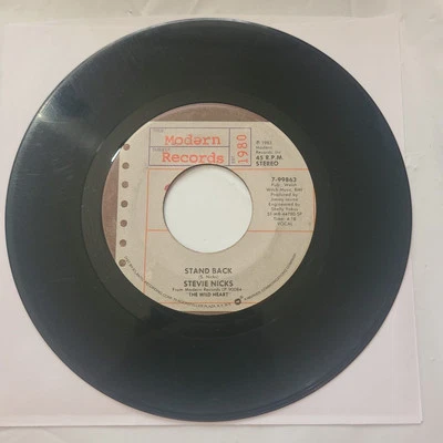 Stevie Nicks ~ Stand Back/ Garbo ~ Modern Records 45 RPM Record - Image 1 of 4