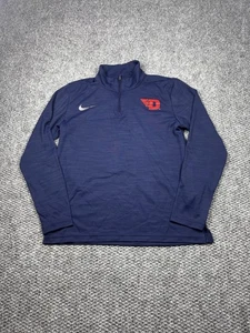 Dayton Flyers Pullover Mens Medium Blue NCAA Basketball Nike Dri Fit Quarter Zip - Picture 1 of 7