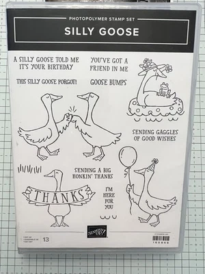 Stampin' Up! ¡Juego de estampillas SILLY GOOSE! Usado en excelente estado Foto 1 de 2