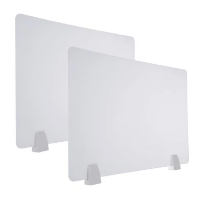 40x60cm Desk Divider, 2 Sets Desk Privacy Panel Table Boards Acrylic, White - image 1 of 4