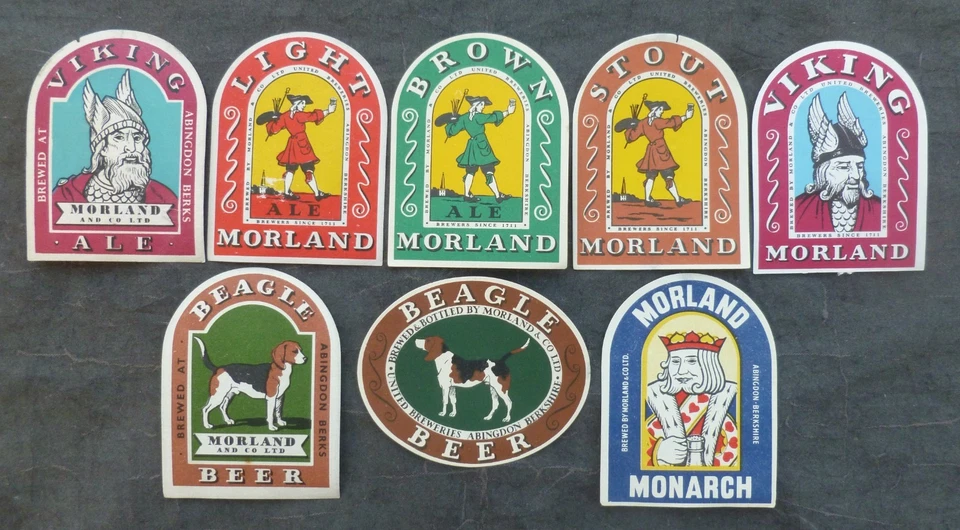 x8, Beer Labels, Abingdon, Oxford (Morland Brewery ) - Image 1 of 1