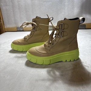Sorel Damengröße 9,5 Caribou X Schnürstiefel braun limettengrüne Sohle wasserdicht - Bild 1 von 14