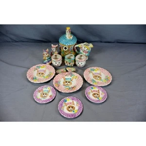 Vintage Fitz & Floyd Bunny Hase Teeservice Teller Tassen Milchkännchen Zucker Japan Ostern - Bild 1 von 17
