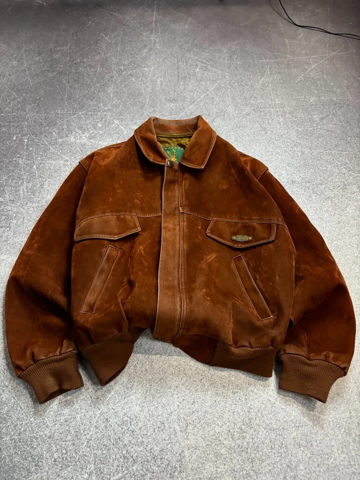 RARE VTG KAPITAL STYLE SUEDE WESTERN COWBOY BOMBER JACKET MADE ITALY - Image 1 of 4