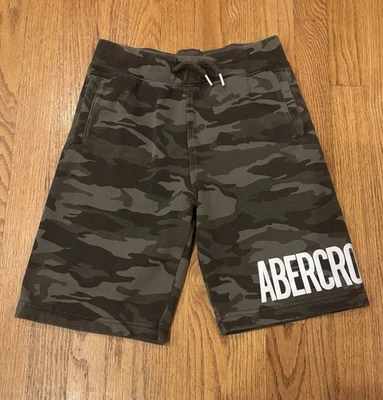 Abercrombie Niños Sudadera Pantalones Cortos Camuflaje con Bolsillos Logotipo Audaz, Cordón Talla 12 Foto 1 de 4