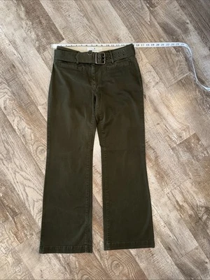 Tommy Hilfiger 女式深色军队绿色裤子 6 码内缝 30 英寸 — 第 1/3 张图片