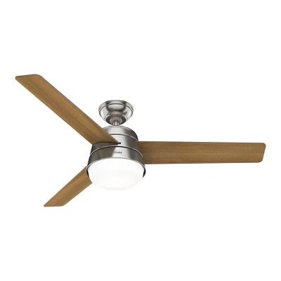 Ceiling Fan with Lighting Finley Nickel Remote Control - Image 1 of 4