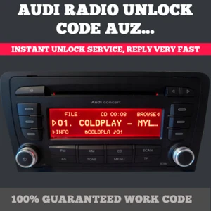 ✅AUDI RADIO CODE - Anti Theft Code - PIN DECODE UNLOCK SERVICE - FAST SERVICE✅ - Bild 1 von 1