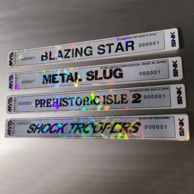 MVS Holographic Label Neo Geo Cart Arcade SNK Vinyl Sticker | Replacement Labels - Image 1 of 4