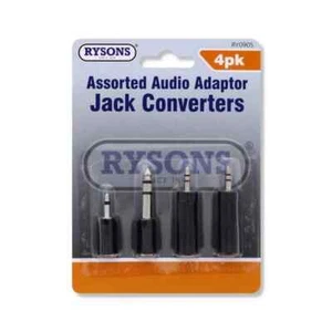 Set mit 4 verschiedenen Audio-Adaptern - 3,5 mm und 1/4" Auxiliary Aux Mini Mono Stereo - Bild 1 von 3