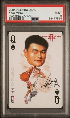 2004-05 All Pro Deal Playing Cards Yao Ming China Houston Signiture PSA 9 Mint - Image 1 of 2