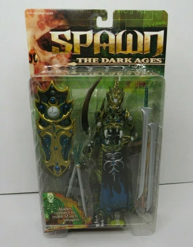 Blue Mandarin Spawn 1999 MCFARLANE TOYS Series 14 Spawn The Dark Ages MOC Cover
