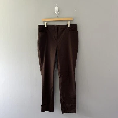 Pantalones Talbots Marrón Tiro Alto Pierna Recta Elastizados Talla 16 Foto 1 de 4