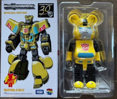 Authentic Takara Tomy Transformer G1 BEARBRICK Bumblebee BE@R BRICK Teddy Bear - Image 1 of 2