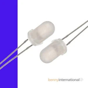 50x 5mm UV LEDS DIFFUSED Light Diode Round White Lens Pack Purple Arduino - Picture 1 of 2