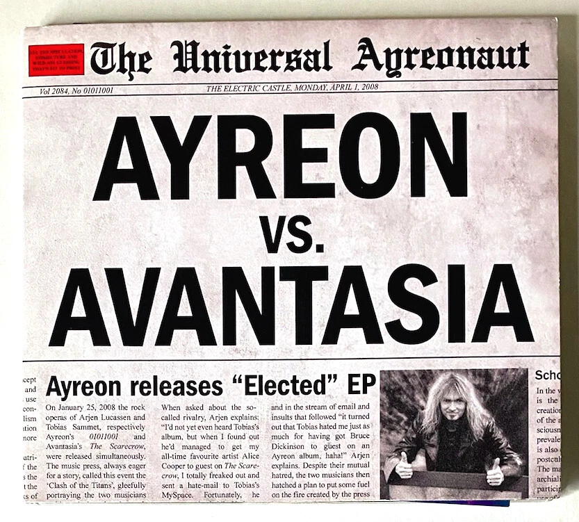 Ayreon Vs. Avantasia – Elected (CD EP Digipak 2008) NEW - Bild 1 von 1