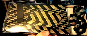 Vintage Mel Howard Bow Tie & Cummerbund Black And gold  Formal - Picture 1 of 4