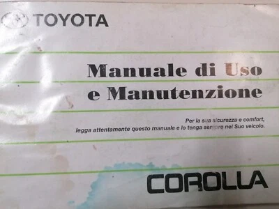 Toyota Corolla 1998 libretto istruzioni manuale uso e manutenzione - Immagine 1 di 2