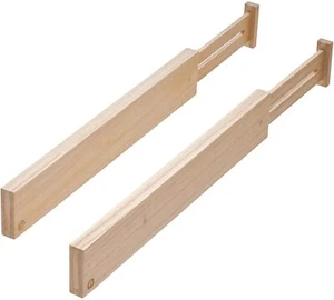 iDesign Eco Wood Adjustable Drawer Organizer, Dividers, Natural - Picture 1 of 6