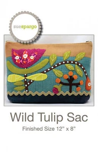 Wild Tulip Sac - Applique, Embroidery, and Sewing Pattern by Sue Spargo of Folk - Picture 1 of 1