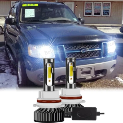 Kits de lâmpadas de faróis de LED branco para Ford Explorer Sport Trac 2001-2005 2PC 6000K - Imagem 1 de 4