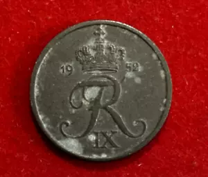 Denmark 1952 5 Ore KM#843.1 Zinc Coin T593 - Picture 1 of 2