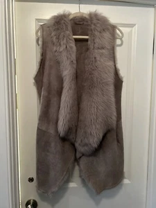 Hiso Grey Shearling Vest authentic With Serial Number Size 10 - Picture 1 of 9