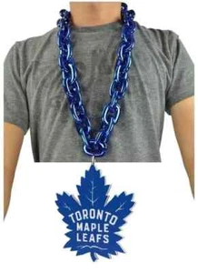 New Hockey Toronto Maple Leafs Blue Fan Chain Necklace Foam - Picture 1 of 1