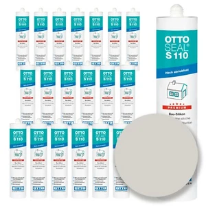 Premium-Bau-Silikon Otto Chemie Ottoseal S 110 Silbergrau, 20 Kartusche a 310 ml - Bild 1 von 1