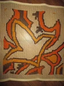Enganche de lona vintage GROOVY DISEÑO ABSTRACTO - AÑOS 70 - Imagen 1 de 2