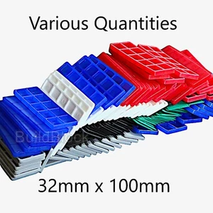 32mm Glazing Packers Floor Glass Shims Window Spacers Flat Plastic Frame Kitchen - Picture 1 of 23