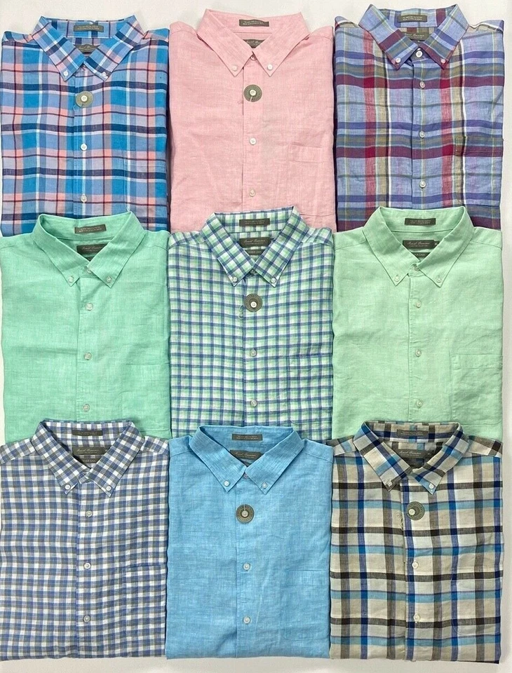 Men's Daniel Cremieux Signature Collection Stretch Linen Button-Front Shirt - Image 1 of 1